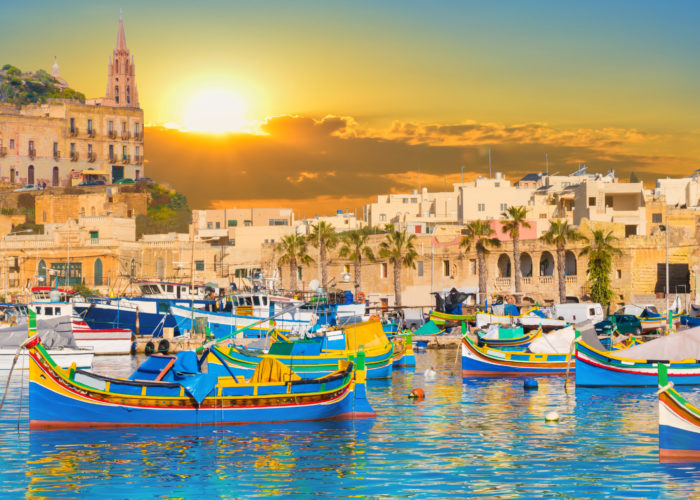 Marsaxlokk bay harbour, Malta