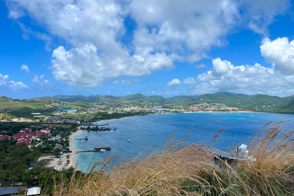 View of surrounding land from Signal Peak in Pigeon Island National Park Saint Lucia