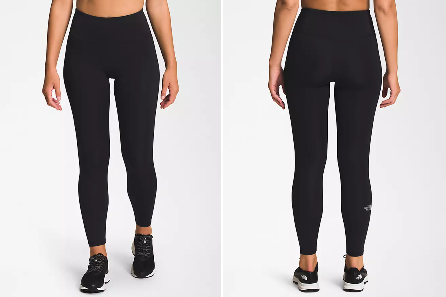 The North Face Elevation Pocket 7_8 Leggings being modeled front and back